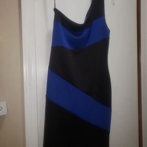 Black and blue club dress